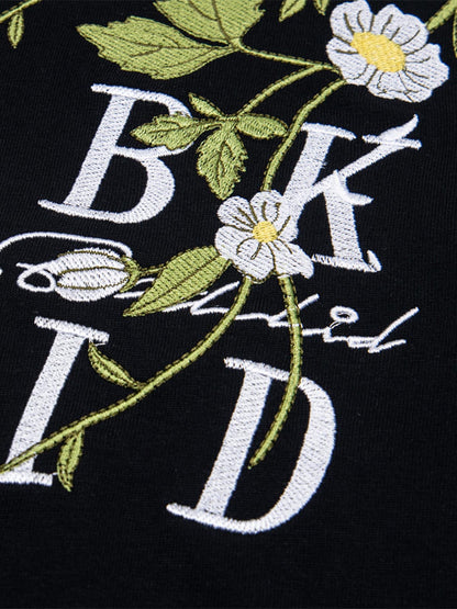 Floral Embroidered Oversized Short Sleeve T-Shirt