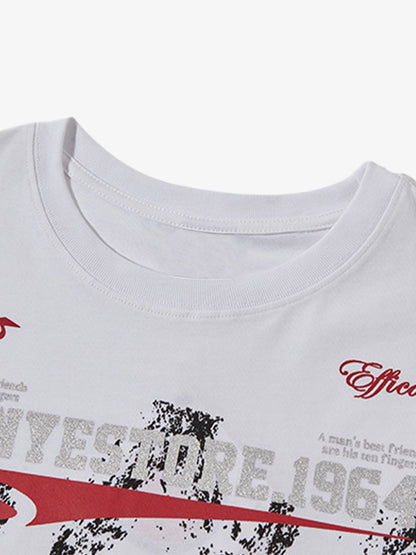 Retro Tattered Print Vest