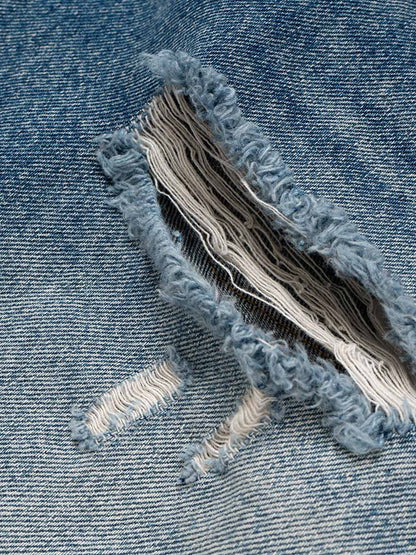 Street Ripped Denim Shorts