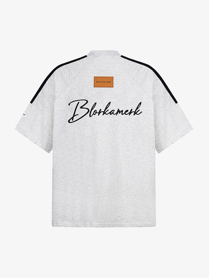 Retro Patchwork Stripe Short Sleeve T-Shirt