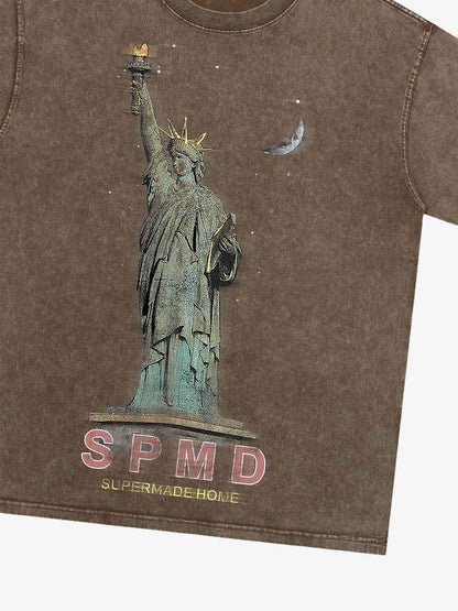 Thesupermade Statue Of Liberty Vintage T-shirt - 2132