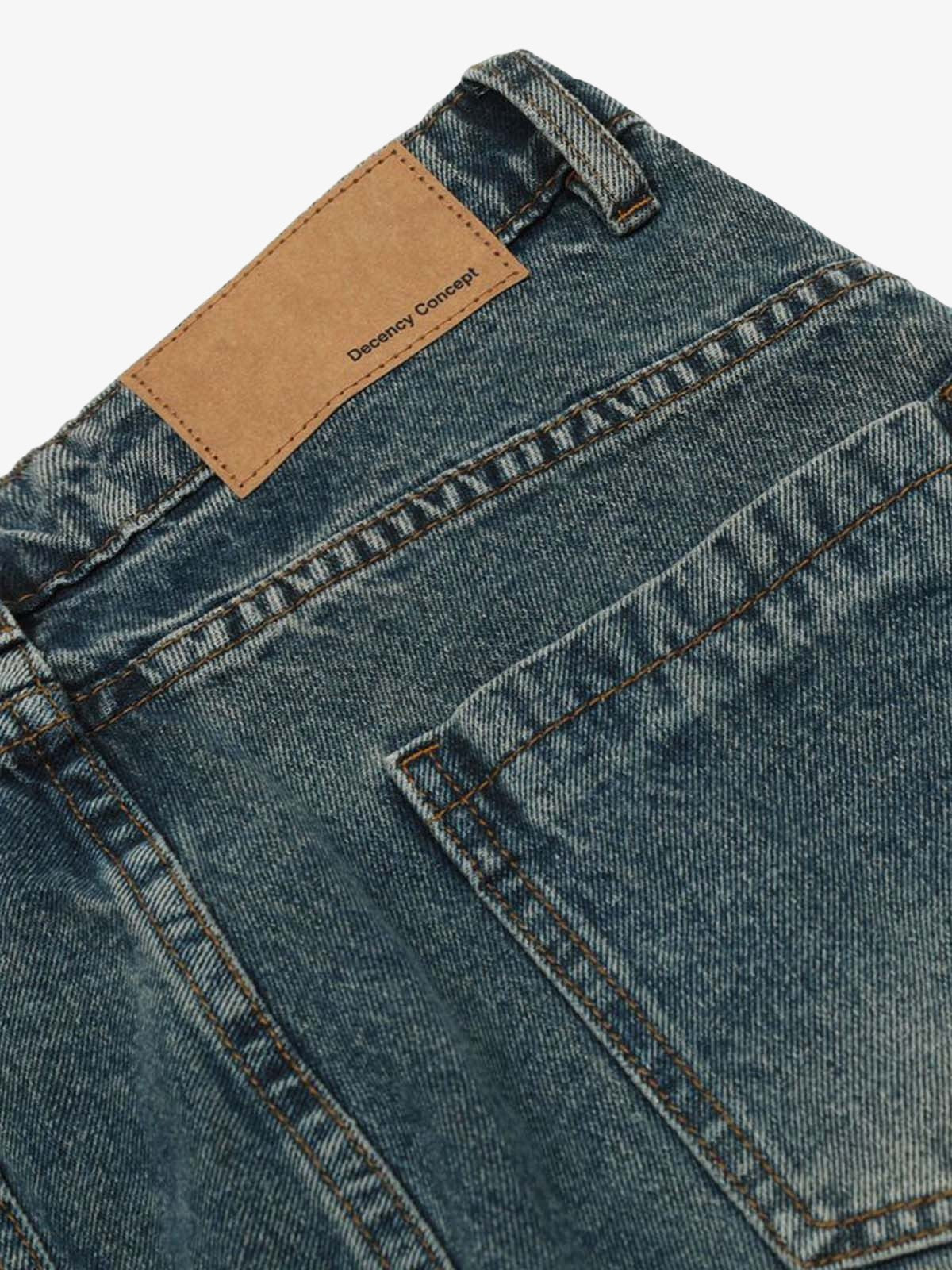 Washed Wide-Leg Balloon Jeans - 2301