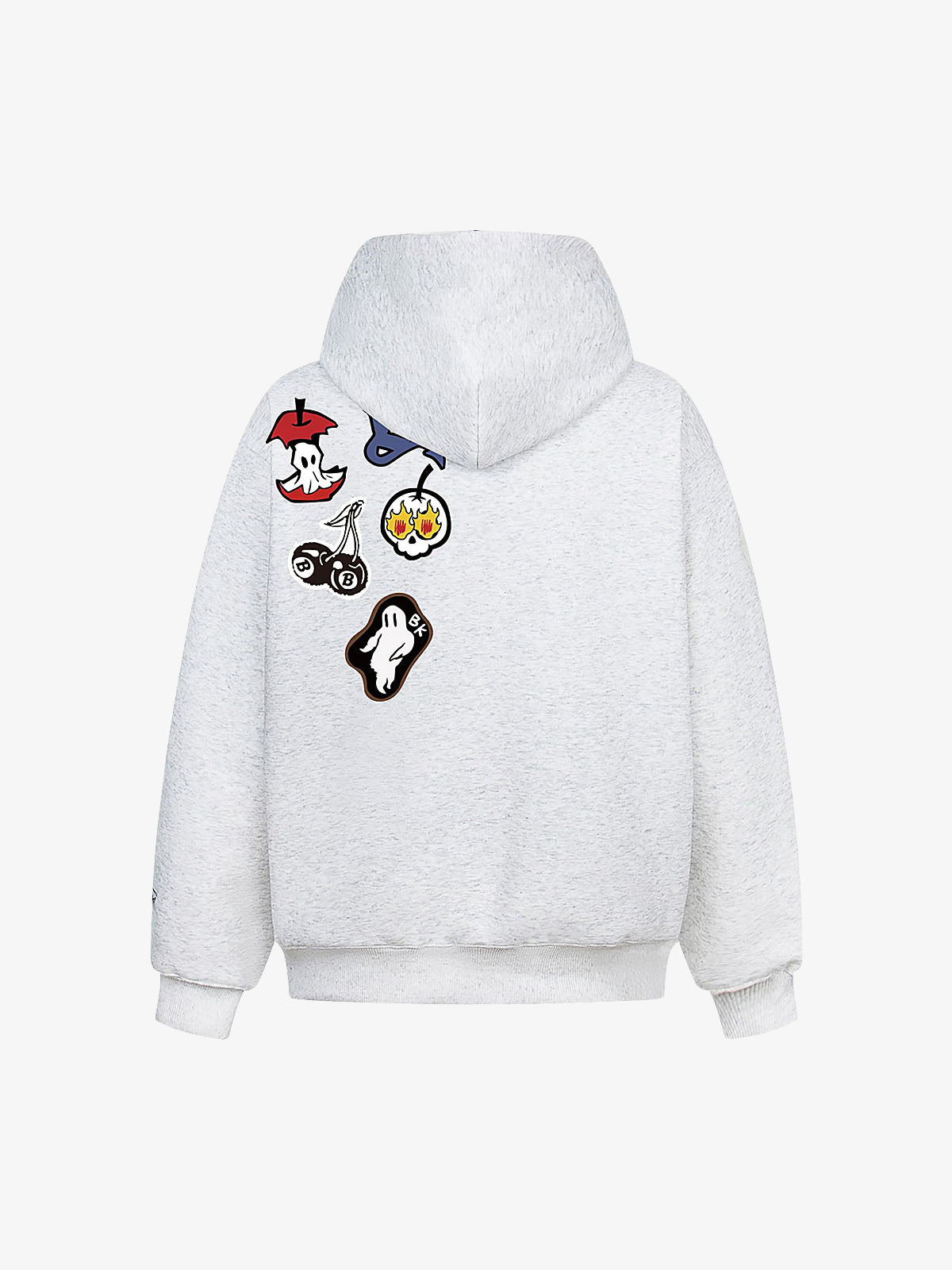 Street Embroidered Letter Badge Hoodie
