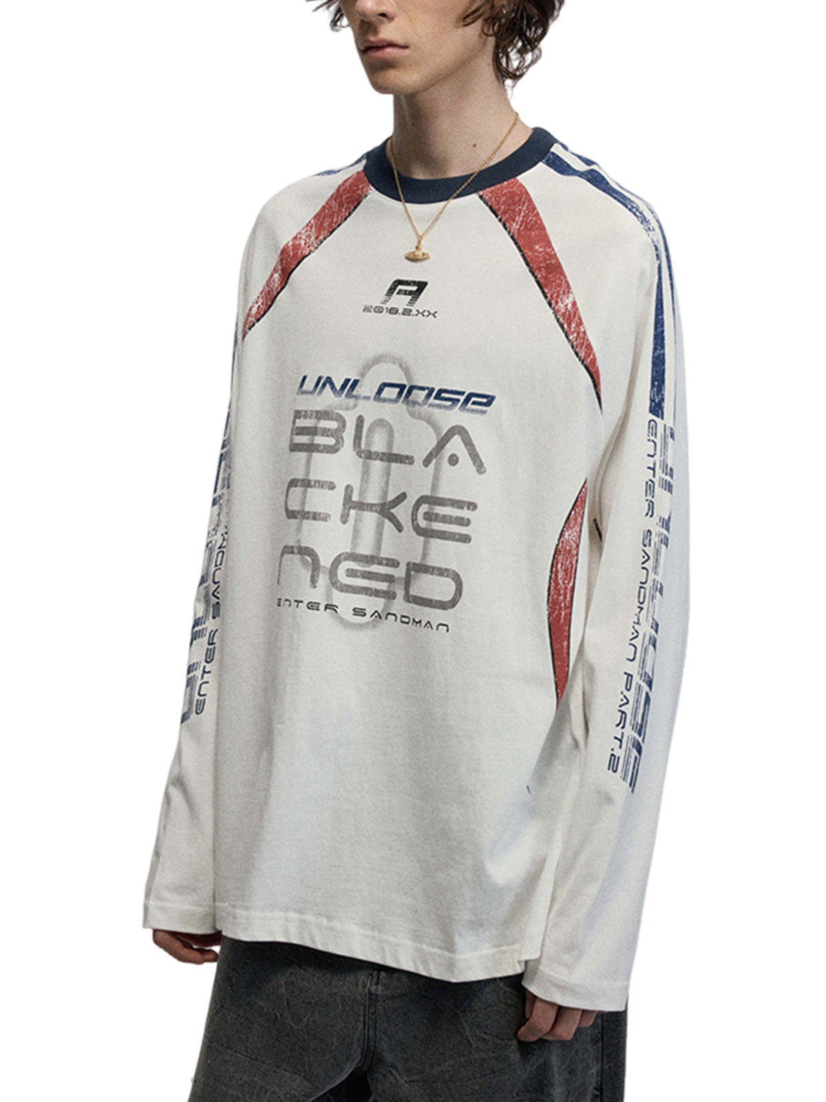 Retro Jersey  Oversized Long Sleeves T-Shirt