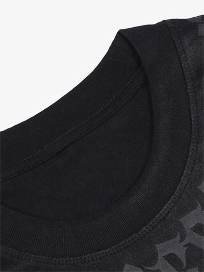 Retro Gradient Letter Printed Washed Oversize T-shirt