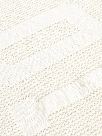 Vintage Ripped Long Sleeve Knitted Jersey V-Neck Sweater