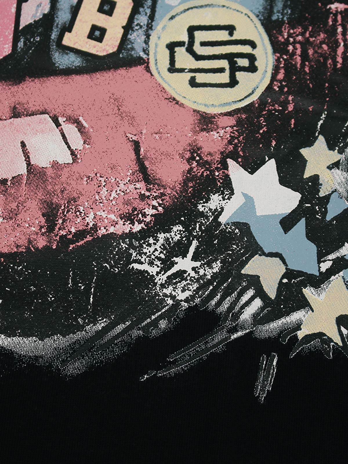 Retro Letter Lip Graphic T-Shirt