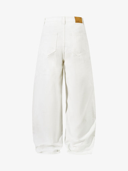 Washed Cleanfit Barrel Jeans