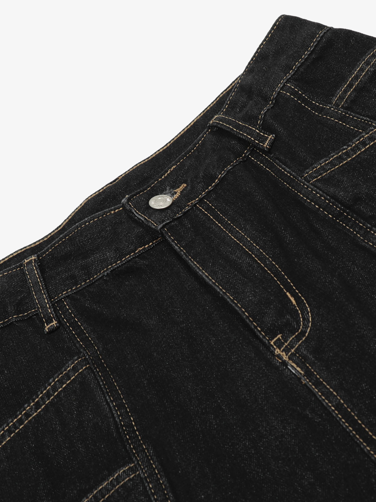 Contrast Stitched Patch Pocket Denim Jorts
