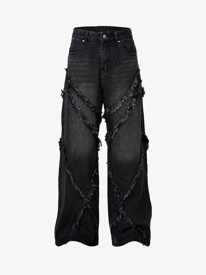 Thesupermade High Street Hip Hop Washed Distressed Jeans - 2069