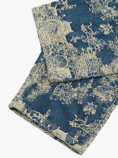 Landscape Jacquard Straight Jeans