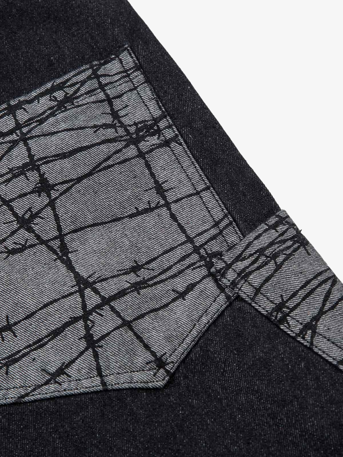 Patch Pocket Baggy Jeans