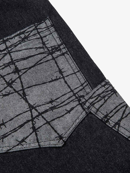 Patch Pocket Baggy Jeans