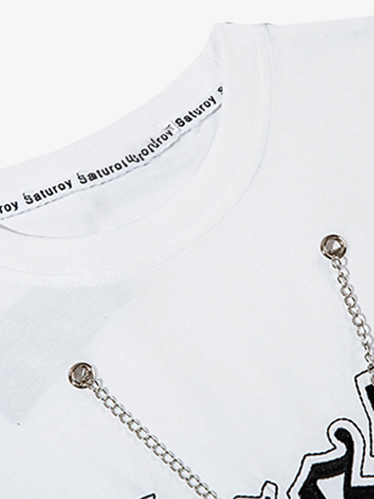 Graphic Letter Chain Vest