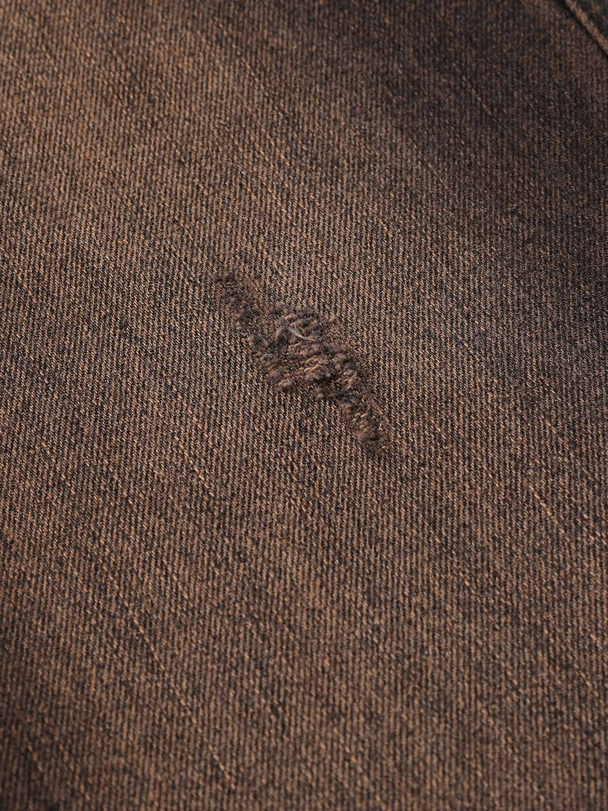 Distressed Washed Denim Cropped Jorts - 2399