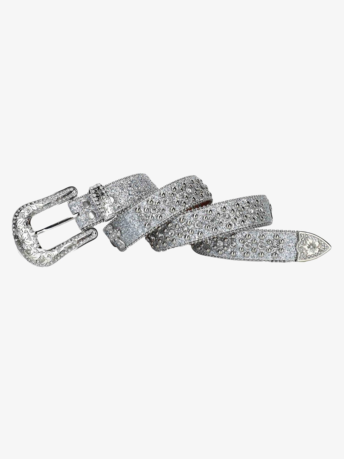 Thesupermade Studded Rhinestone Belt-1797