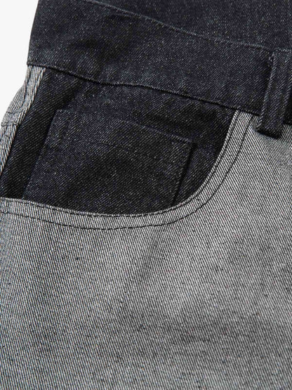 Tribal Flame Print Baggy Jeans