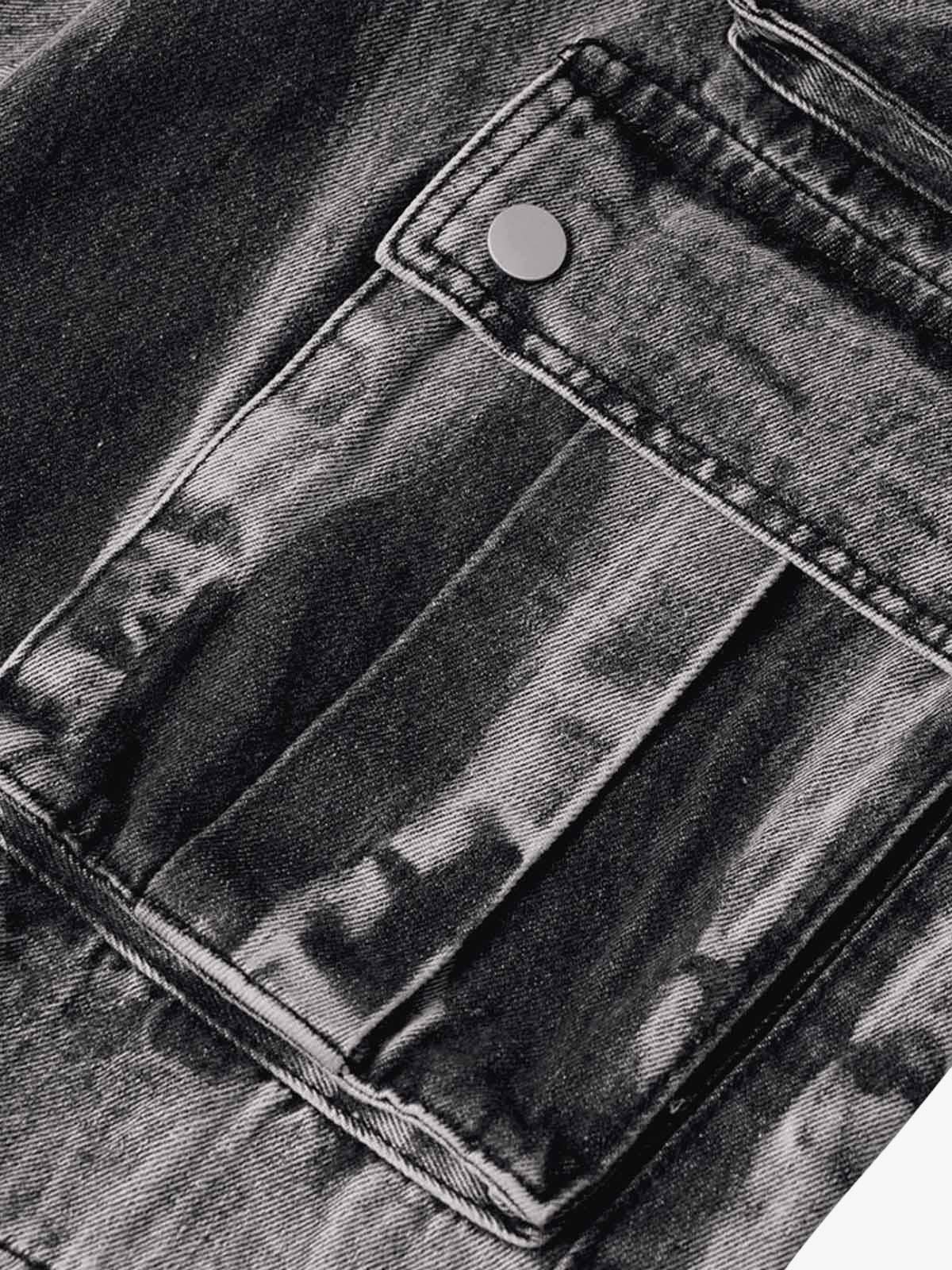 Thesupermade High Street Washed Distressed Work Jeans - 2163