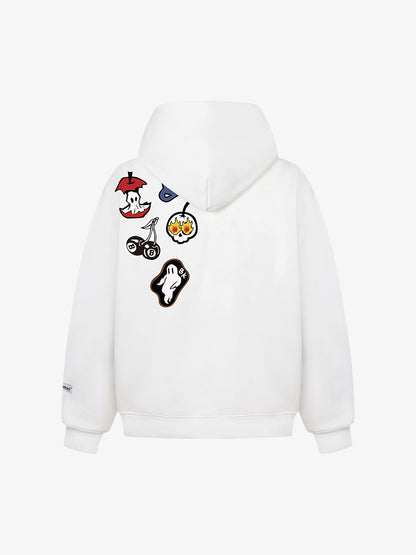 Street Embroidered Letter Badge Hoodie