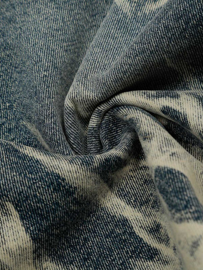 Retro Spray Monkey Washed Baggy Jorts