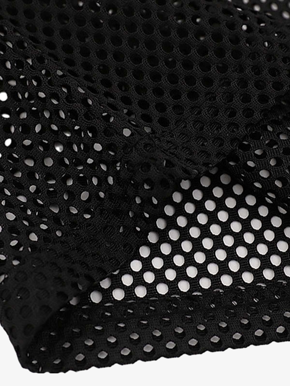 Hollow Sports Mesh Embroidered Letters Vest