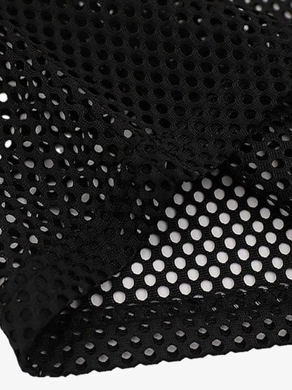 Hollow Sports Mesh Embroidered Letters Vest