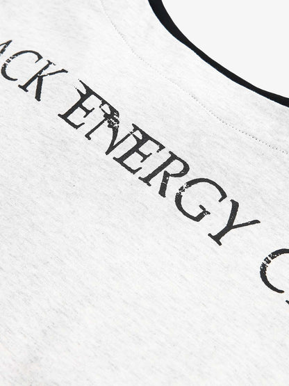 Retro Portrait Print Faux Two-Piece Long Sleeve T-Shirt - 2316