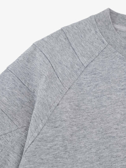 Retro Motorcycle Pleated Patch T-shirt