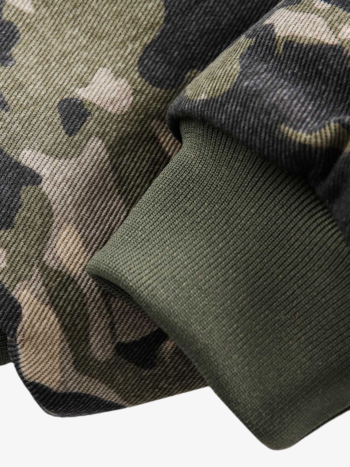 Thesupermade Camouflage Fur Hooded Jacket - 2353