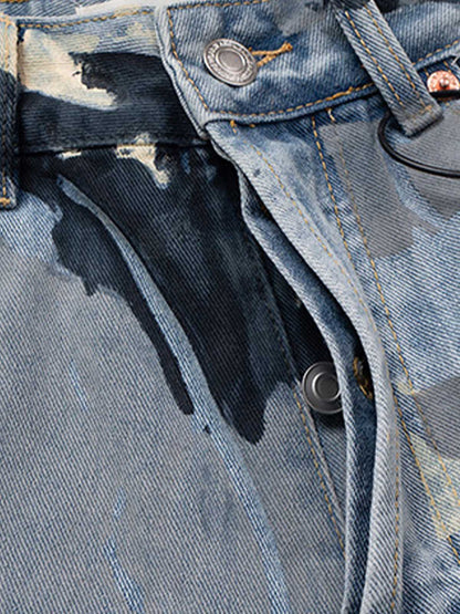 Street Retro Camouflage Baggy Jeans - 2395