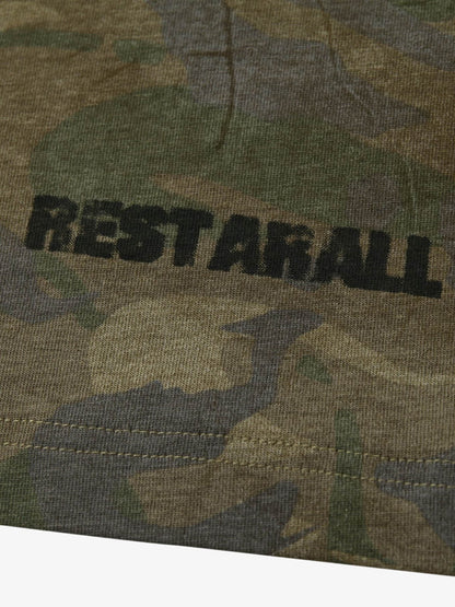 Camouflage Spliced Faux Two-Piece Long-sleeve T-shirt