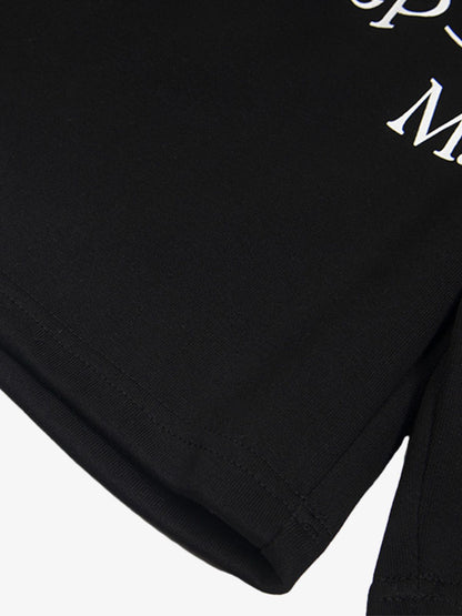 Elastic Letter Double Waist Shorts