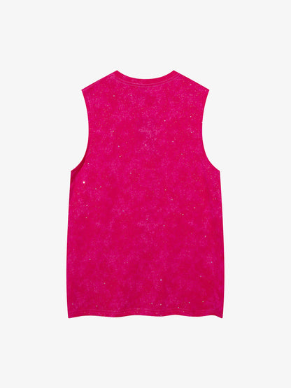 Retro Rhinestone Cross Chain Vest