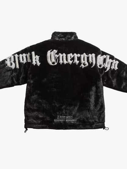 Thesupermade Street Letter Embroidered Fleece Jacket - 1838