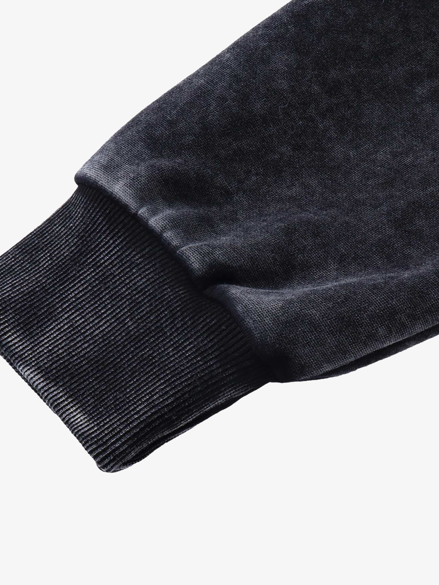 Thesupermade Washed Flame Printed Hooded Fleece Sweatshirt