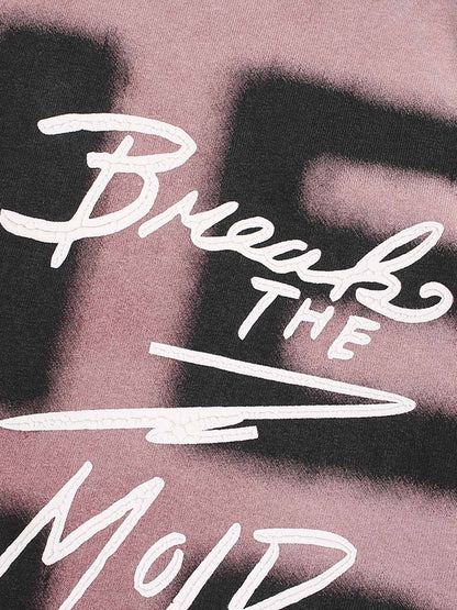 Ink Splash Letter Print T-shirt - 2414