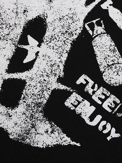 Graphic "BREAK" Print T-Shirt