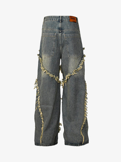 Thesupermade High Street Hip Hop Washed Distressed Jeans - 2069
