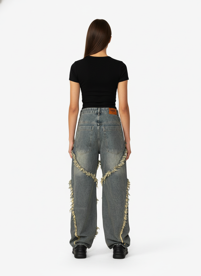 Thesupermade High Street Hip Hop Washed Distressed Jeans - 2069