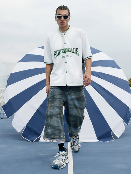 Original Camouflage Spliced Baseball T-Shirt - 2350