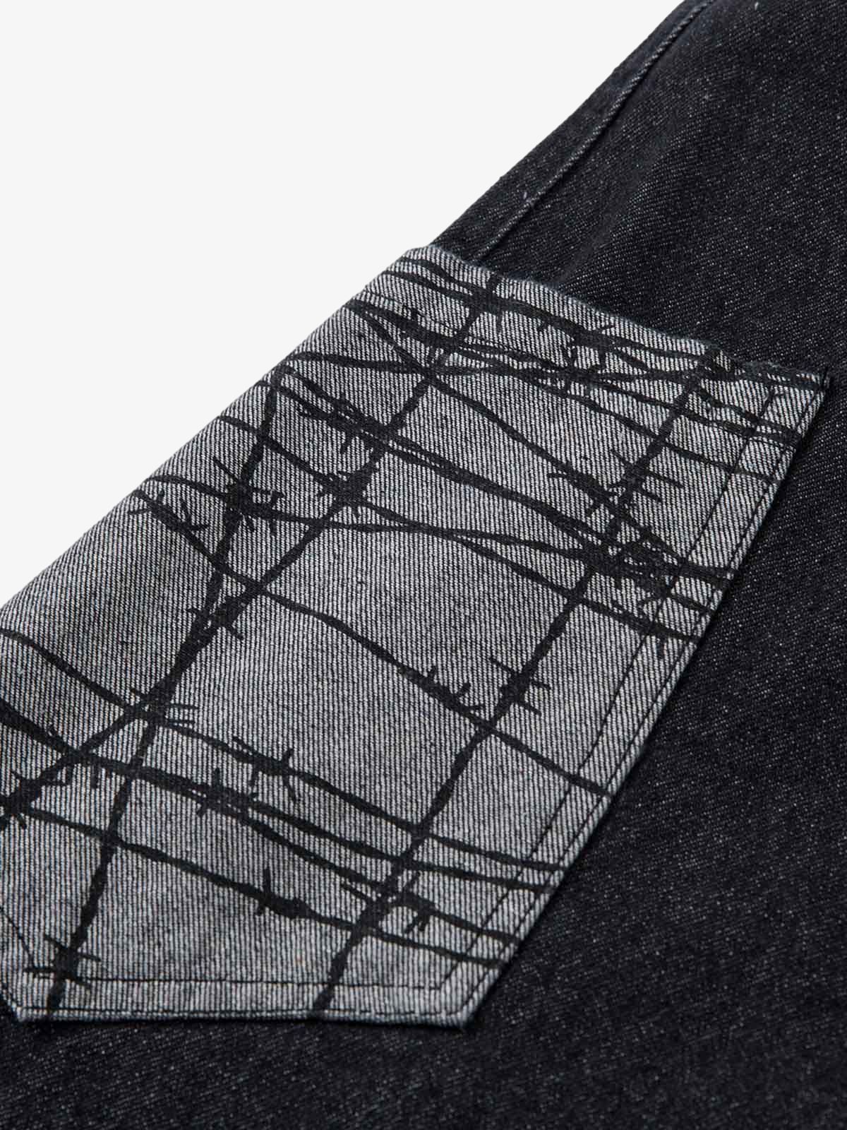 Patch Pocket Baggy Jeans