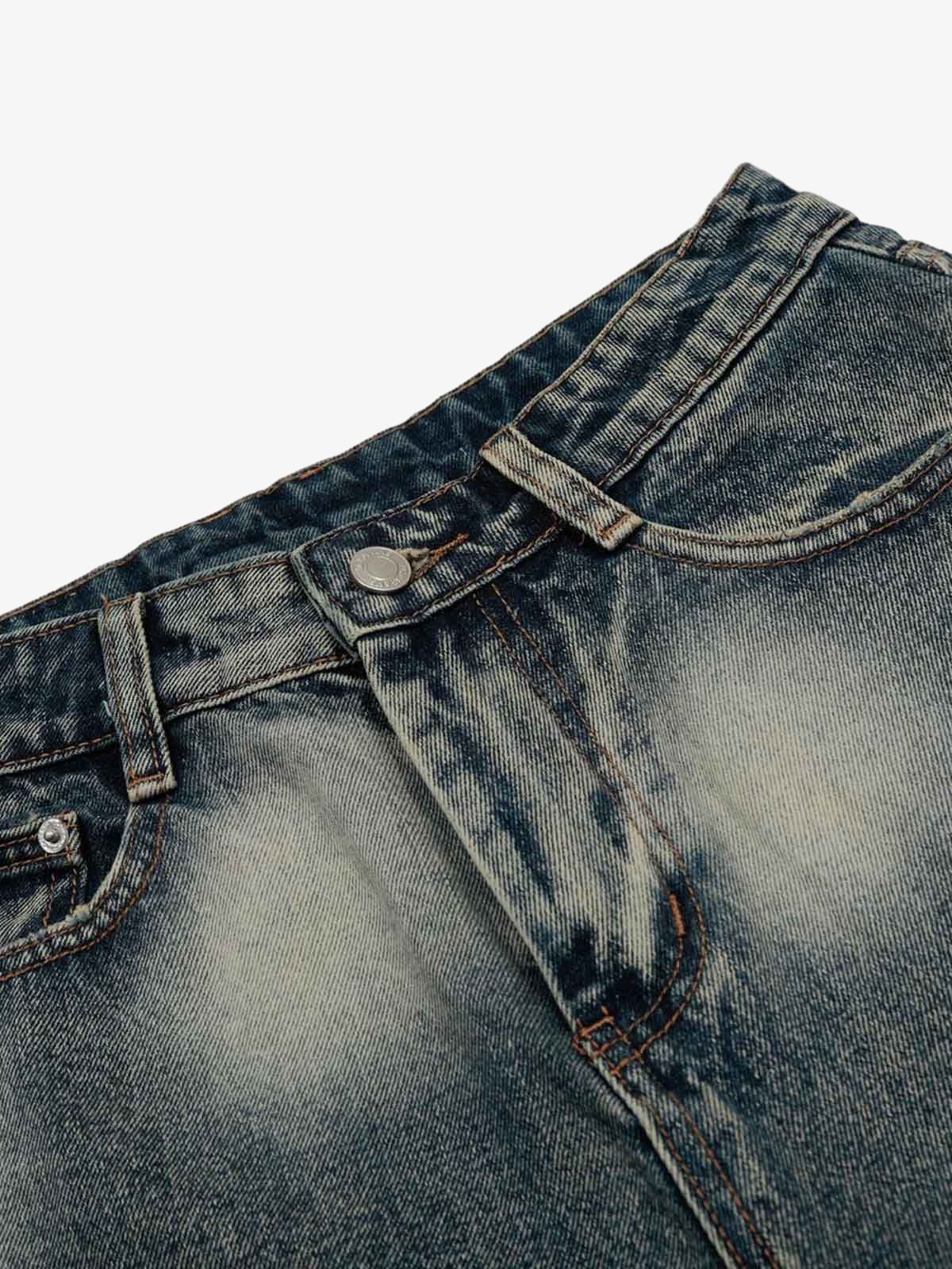 Retro Spray Monkey Washed Baggy Jorts