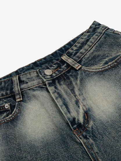 Retro Spray Monkey Washed Baggy Jorts