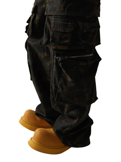 Wasteland Style Camouflage Baggy Cargo Pants - 2384