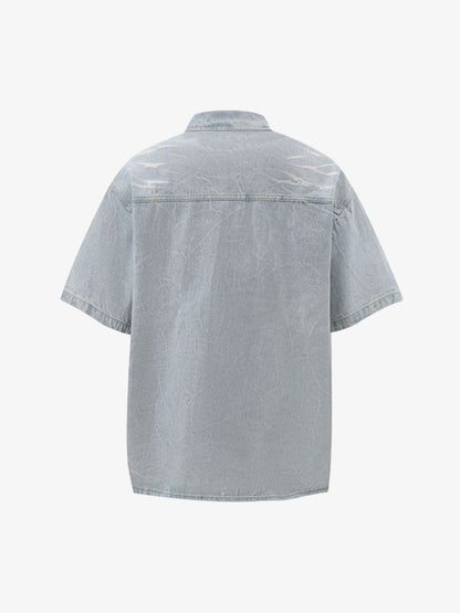 Short Sleeve Shirt & Shorts Denim Set