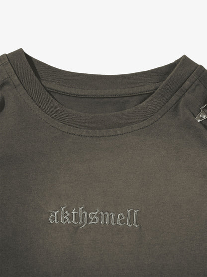 Thesupermade Washed Embroidered Street Rap T-Shirt - 2102