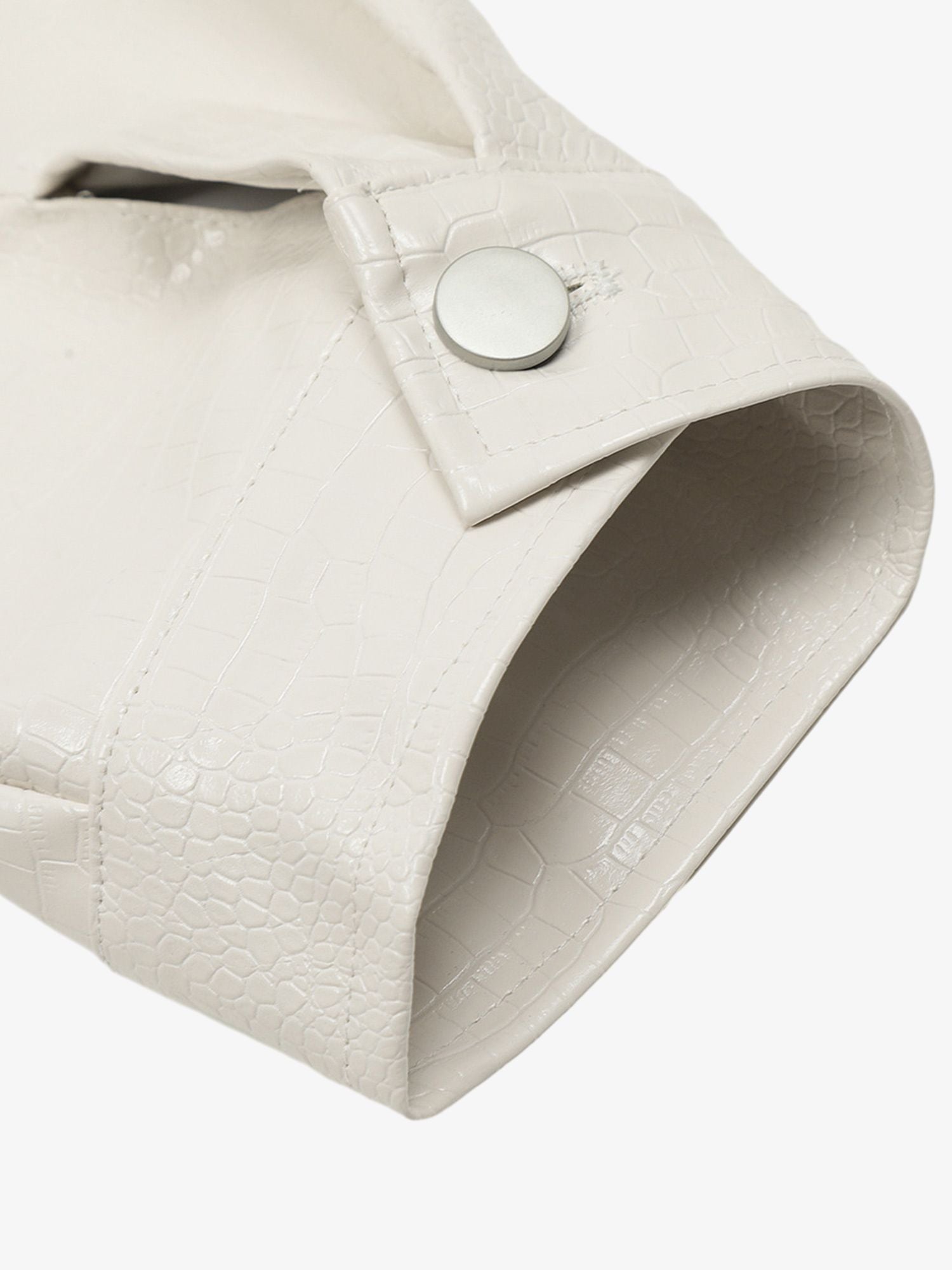 Thesupermade Star Embroidered PU Leather Jacket - 2358