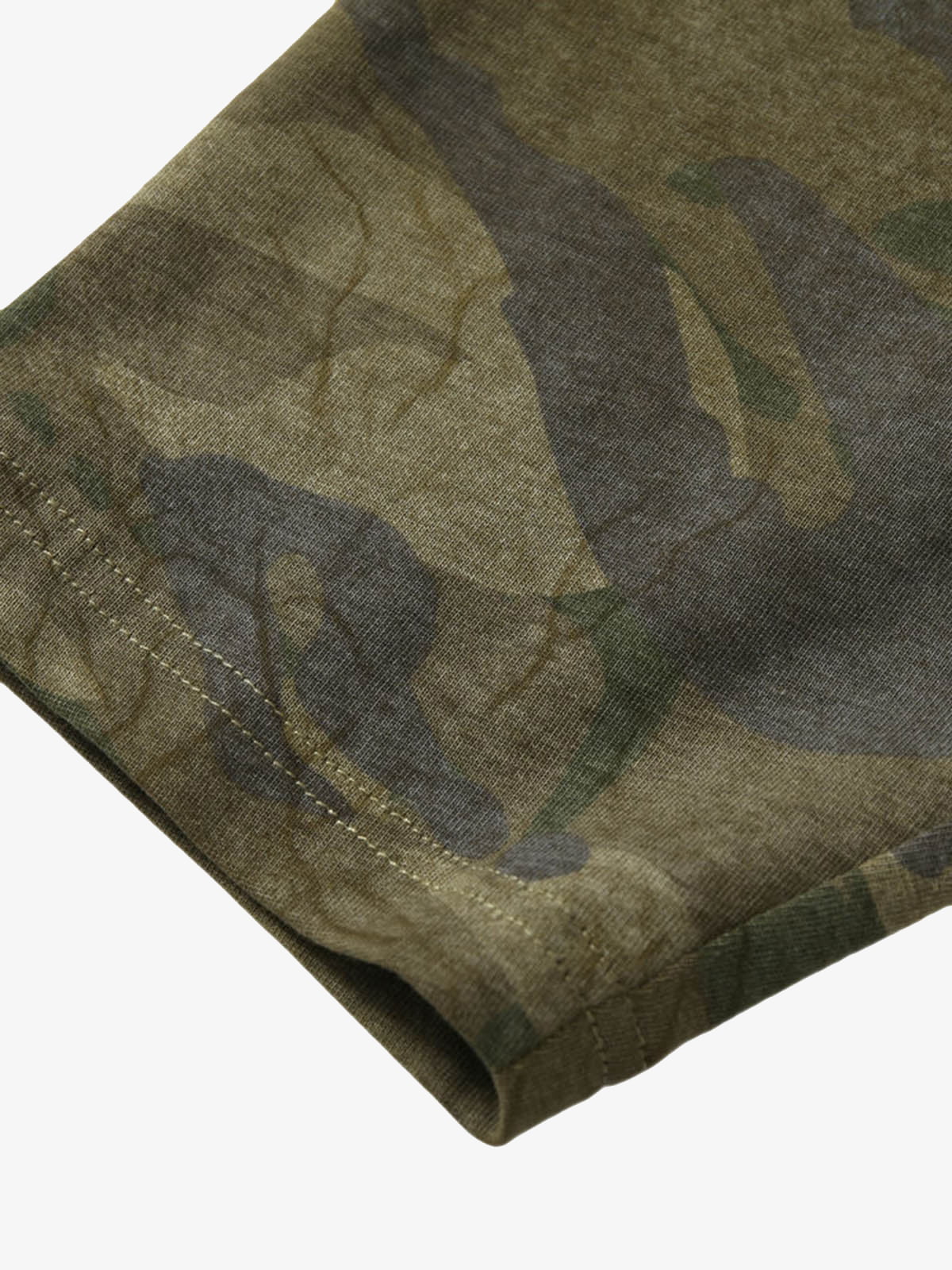 Camouflage Spliced Faux Two-Piece Long-sleeve T-shirt