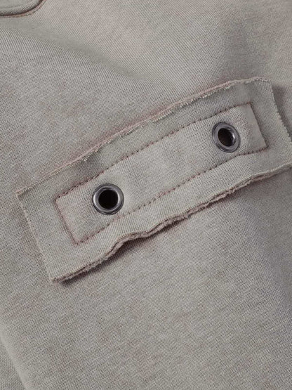 Wasteland Style Washed Zipper Up Sweatshirt