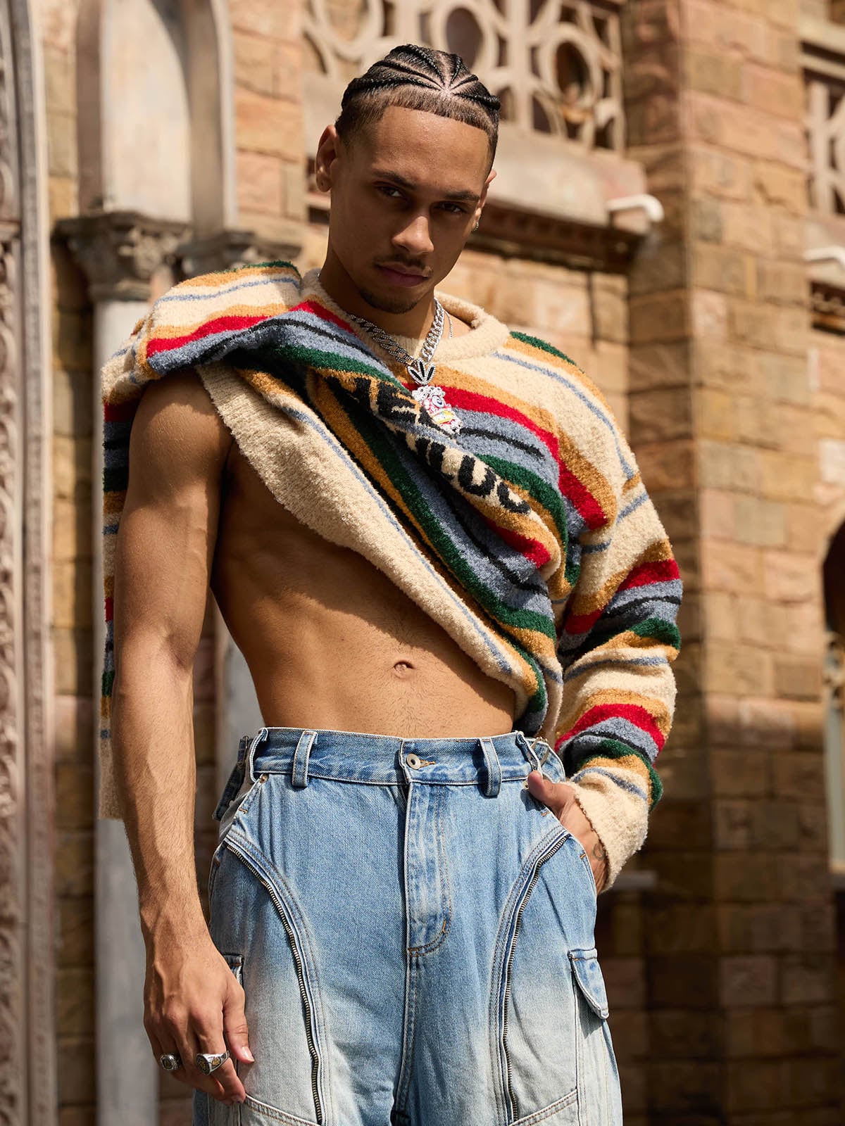 Thesupermade Vintage Striped Sweater - 2344